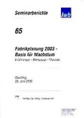 Cover: Fabrikplanung 2003 - utzverlag GmbH