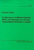 Bild: Ein Beitrag zur multidimensionalen HRGC zum Nachweis von chiralen Organochlorrückständen in Lipiden - utzverlag GmbH