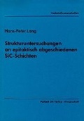 Cover: Strukturuntersuchungen an epitaktisch abgeschiedenen SiC-Schichten - utzverlag GmbH