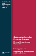 Cover: &Ouml;konomie, Sprache, Kommunikation - Metropolis