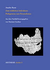 Abbildung von: Zum wirklichen Individuum - Aisthesis