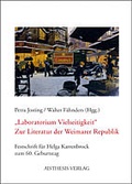 Cover: "Laboratorium Vielseitigkeit". Zur Literatur der Weimarer Republik - Aisthesis