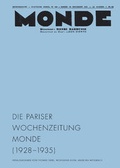 Cover: Die Welt der Pariser Wochenzeitung MONDE (1928 - 1935) - Aisthesis