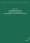 Cover: Die "Ekklesiastische Aktion" von Bernd Alois Zimmermann - K&ouml;nigshausen & Neumann