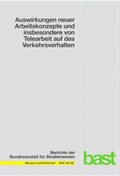 Cover: Auswirkungen neuer Arbeitskonzepte und insbesondere von Telearbeit auf das Verkehrsverhalten - Fachverlag NW in Carl Ed. Sch&uuml;nemann KG