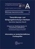 Cover: Tierern&auml;hrungs- und D&uuml;ngungsforschung in Sachsen - Geschichte, Gegenwart, Zukunft - Verlag Dr. K&ouml;ster