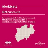 Abbildung von: Merkblatt Datenschutz nach Datenschutzgesetz Nordrhein-Westfalen - Datakontext