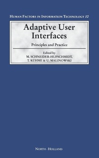 Enlarge image Cover: Adaptive User Interfaces: Volume 10 - North-Holland