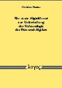 Abbildung von: Ein neuer Algorithmus zur Untersuchung der Kohomologie der Steernrod-Algebra - Logos Berlin
