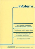 Cover: Terminology work in subject fields - Ergon