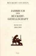 Cover: Jahrbuch der R&uuml;ckert Gesellschaft - Ergon