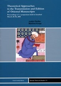 Cover: Theoretical Approaches to the Transmission and Edition of Oriental Manuscripts - Ergon