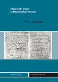Cover: Manuscript Notes as Documentary Sources - Ergon