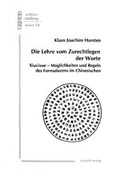 Cover: Die Lehre vom Zurechtlegen der Worte - Projekt