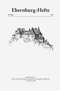 Cover: Ebernburg-Hefte / Ebernburg-Hefte - verlag regionalkultur