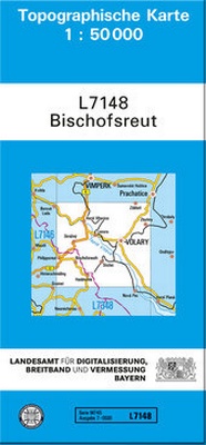 Abbildung von: TK50 L7148 Bischofsreut - Landesamt für Digitalisierung, Breitband und Vermessung, Bayern