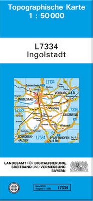 Abbildung von: TK50 L7334 Ingolstadt - Landesamt für Digitalisierung, Breitband und Vermessung, Bayern