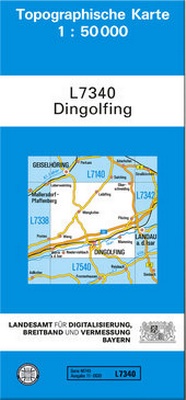 Abbildung von: TK50 L7340 Dingolfing - Landesamt für Digitalisierung, Breitband und Vermessung, Bayern
