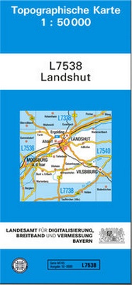 Abbildung von: TK50 L7538 Landshut - Landesamt für Digitalisierung, Breitband und Vermessung, Bayern