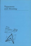 Cover: Vagueness and Meaning - J.H.R&ouml;ll Verlag