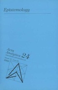 Cover: Epistemology - J.H.R&ouml;ll Verlag
