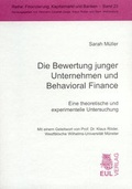 Cover: Die Bewertung junger Unternehmen und Behavioral Finance - Josef Eul Verlag
