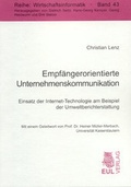 Cover: Empf&auml;ngerorientierte Unternehmenskommunikation - Josef Eul Verlag