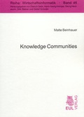 Cover: Knowledge Communities - Josef Eul Verlag