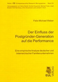 Enlarge image Cover: Der Einfluss der Postgründer-Generation auf die Performance - Josef Eul Verlag