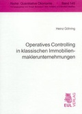 Cover: Operatives Controlling in klassischen Immobilienmaklerunternehmungen - Josef Eul Verlag