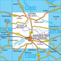 Abbildung von: L3132 Hansestadt Salzwedel Topographische Karte 1:50000 - Landesamt für Vermessung und Geoinformation Sachsen-Anhalt (LVermGeo)