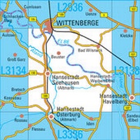 Abbildung von: L3136 Wittenberge Topographische Karte 1:50000 - Landesamt für Vermessung und Geoinformation Sachsen-Anhalt (LVermGeo)