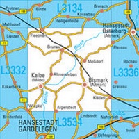 Abbildung von: L3334 Kalbe (Milde) Topographische Karte 1:50000 - Landesamt für Vermessung und Geoinformation Sachsen-Anhalt (LVermGeo)