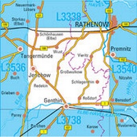 Abbildung von: L3538 Genthin Topographische Karte 1:50000 - Landesamt für Vermessung und Geoinformation Sachsen-Anhalt (LVermGeo)