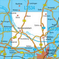 Abbildung von: L3734 Haldensleben Topographische Karte 1:50000 - Landesamt für Vermessung und Geoinformation Sachsen-Anhalt (LVermGeo)
