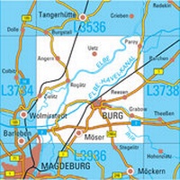 Abbildung von: L3736 Burg Topographische Karte 1:50000 - Landesamt für Vermessung und Geoinformation Sachsen-Anhalt (LVermGeo)