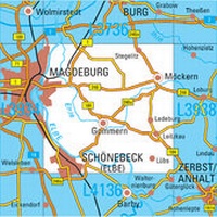 Abbildung von: L3936 Schönebeck (Elbe) Topographische Karte 1:50000 - Landesamt für Vermessung und Geoinformation Sachsen-Anhalt (LVermGeo)