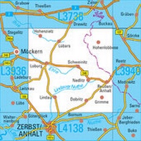 Abbildung von: L3938 Loburg Topographische Karte 1:50000 - Landesamt für Vermessung und Geoinformation Sachsen-Anhalt (LVermGeo)