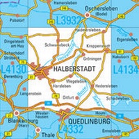 Abbildung von: L4132 Halberstadt Topographische Karte 1:50000 - Landesamt für Vermessung und Geoinformation Sachsen-Anhalt (LVermGeo)