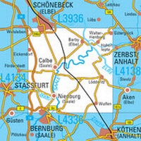 Abbildung von: L4136 Calbe (Saale) Topographische Karte 1:50000 - Landesamt für Vermessung und Geoinformation Sachsen-Anhalt (LVermGeo)