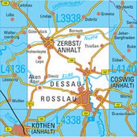 Abbildung von: L4138 Dessau-Roßlau Topographische Karte 1:50000 - Landesamt für Vermessung und Geoinformation Sachsen-Anhalt (LVermGeo)