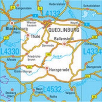 Abbildung von: L4332 Quedlinburg Topographische Karte 1:50000 - Landesamt für Vermessung und Geoinformation Sachsen-Anhalt (LVermGeo)