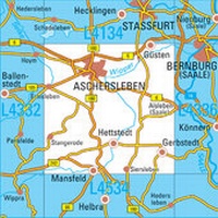 Abbildung von: L4334 Aschersleben Topographische Karte 1:50000 - Landesamt für Vermessung und Geoinformation Sachsen-Anhalt (LVermGeo)