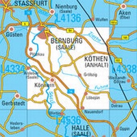Abbildung von: L4336 Bernburg (Saale) Topographische Karte 1:50000 - Landesamt für Vermessung und Geoinformation Sachsen-Anhalt (LVermGeo)