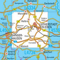 Abbildung von: L4534 Lutherstadt Eisleben Topographische Karte 1:50 000 - Landesamt für Vermessung und Geoinformation Sachsen-Anhalt (LVermGeo)