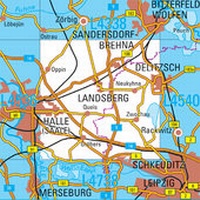 Abbildung von: L4538 Landsberg Topopgraphische Karte 1:50000 - Landesamt für Vermessung und Geoinformation Sachsen-Anhalt (LVermGeo)