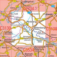 Abbildung von: C3134 Wittenberge Topographische Karte 1 : 100 000 - Landesamt für Vermessung und Geoinformation Sachsen-Anhalt (LVermGeo)