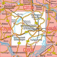 Abbildung von: C3534 Hansestadt Stendal Topographische Karte 1 : 100 000 - Landesamt für Vermessung und Geoinformation Sachsen-Anhalt (LVermGeo)