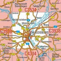 Abbildung von: C3934 Magdeburg Topographische Karte 1 : 100 000 - Landesamt für Vermessung und Geoinformation Sachsen-Anhalt (LVermGeo)