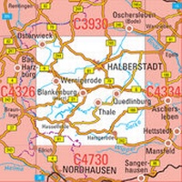 Abbildung von: C4330 Halberstadt Topographische Karte 1 : 100 000 - Landesamt für Vermessung und Geoinformation Sachsen-Anhalt (LVermGeo)